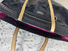 Load image into Gallery viewer, COACH Poppy Liquid Gloss Handbag/Tote - Black