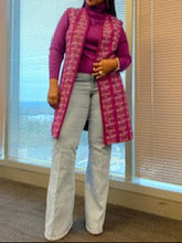 Load image into Gallery viewer, LONG VEST: Purple Polyester Perfection!