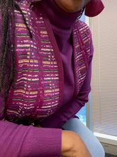 Load image into Gallery viewer, LONG VEST: Purple Polyester Perfection!