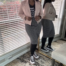 Load image into Gallery viewer, LIGHT PINK SHORT SUEDE MOTO JACKET: Size Medium