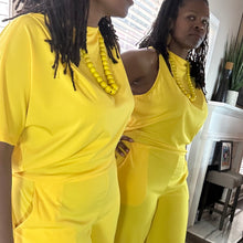 Load image into Gallery viewer, YELLOW JUMPER WITH ASYMMETRIC SLEEVES: Size: 3XL