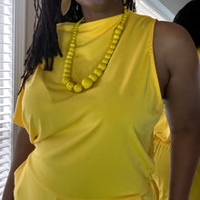 Load image into Gallery viewer, YELLOW JUMPER WITH ASYMMETRIC SLEEVES: Size: 3XL