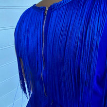 Load image into Gallery viewer, Electric Blue Fringe Shaker Dress: SIZE - Large
