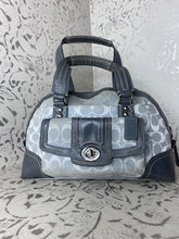 Load image into Gallery viewer, COACH Hampton Signature Dome Satchel - Gray/Silver
