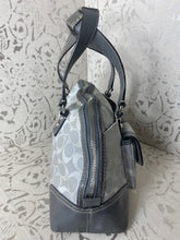 Load image into Gallery viewer, COACH Hampton Signature Dome Satchel - Gray/Silver
