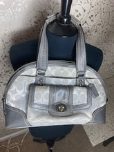 Load image into Gallery viewer, COACH Hampton Signature Dome Satchel - Gray/Silver
