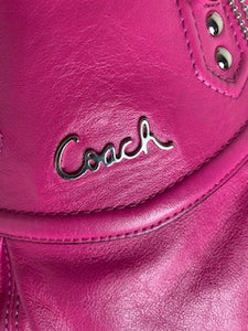 COACH Ashley Pink Leather Shoulder/Satchel Bag - Barbie PINK