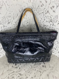 COACH Poppy Liquid Gloss Handbag/Tote - Black