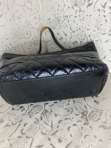 COACH Poppy Liquid Gloss Handbag/Tote - Black