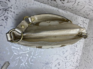 COACH Zoe Hobo Shoulder Bag - Gold/Beige