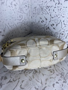 COACH Zoe Hobo Shoulder Bag - Gold/Beige