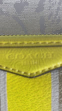 Load and play video in Gallery viewer, COACH Accordian Zip Wallet in Signature Logo - Yellow Stripe/Taupe
