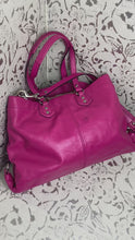 Load and play video in Gallery viewer, COACH Ashley Pink Leather Shoulder/Satchel Bag - Barbie PINK
