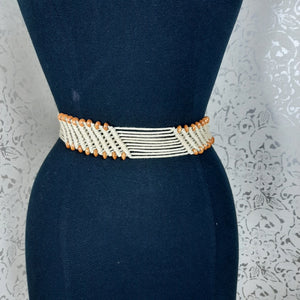Macrame/Braided and Wooden Beaded Belt