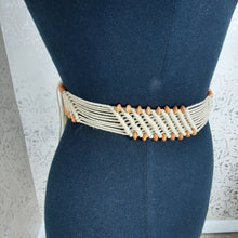 Load image into Gallery viewer, Macrame/Braided and Wooden Beaded Belt
