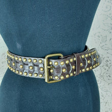 Load image into Gallery viewer, Brown Belt with Round Brass Grommets
