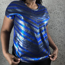 Load image into Gallery viewer, SEQUIN CHEVRON TOP: Size - Large
