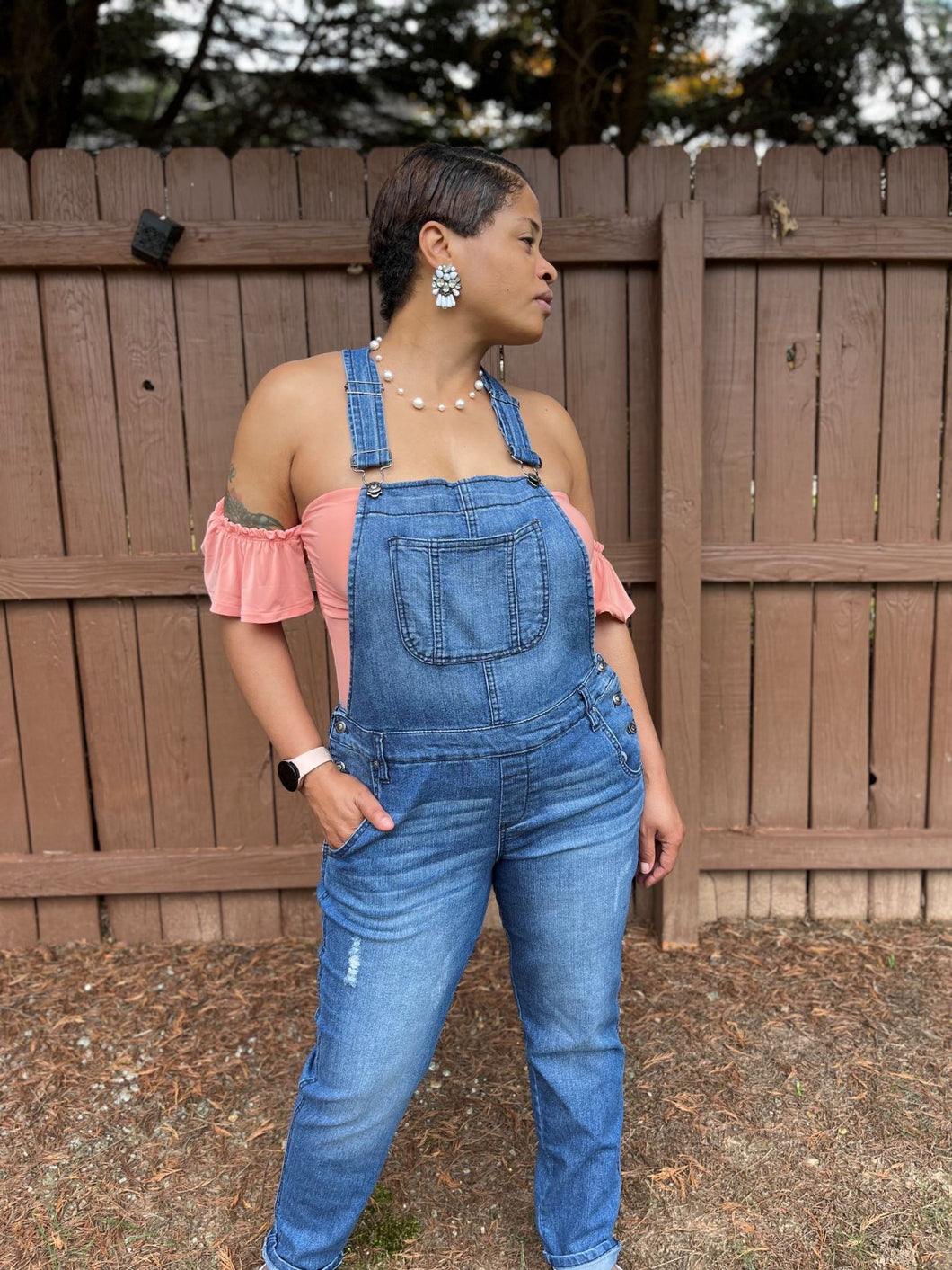 DENIM OVERALLS: Size - XL