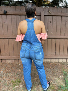 DENIM OVERALLS: Size - XL