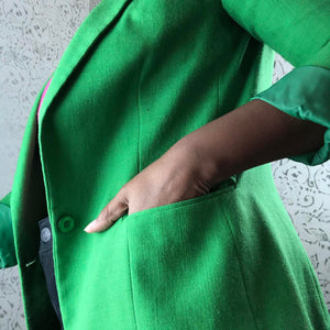 GREEN VINTAGE SUIT: Size Medium