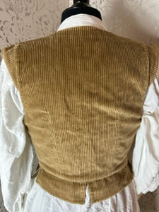 REVERSIBLE CORDUROY/TWEED VEST: Size Small