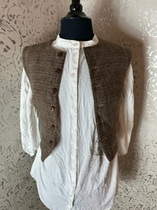 REVERSIBLE CORDUROY/TWEED VEST: Size Small