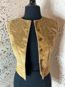 REVERSIBLE CORDUROY/TWEED VEST: Size Small