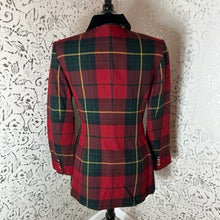 Load image into Gallery viewer, LAUREN PLAID MILITARY BLAZER: Size 8
