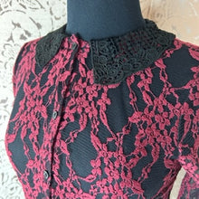 Load image into Gallery viewer, SEXY LACE BLOUSE WITH CROCHET COLLAR: Size Large
