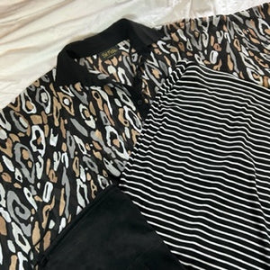 STRETCHY BLACK/WHITE STRIPED SKIRT