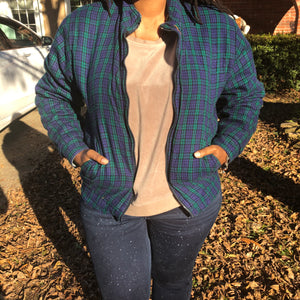 REVERSIBLE DENIM/PLAID JACKET - VINTAGE