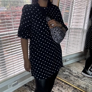 POLKA DOT B/W DRESS: Size 12