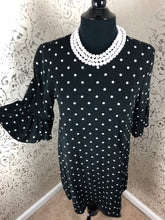 Load image into Gallery viewer, POLKA DOT B/W DRESS: Size 12
