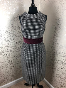 MICHELLE/JACKIE-O POLKA DOT SHEATH DRESS