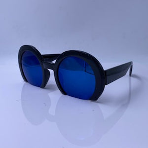 HALF MOON BLACK/BLUE SUNGLASSES - NWT