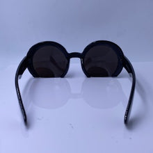 Load image into Gallery viewer, HALF MOON BLACK/BLUE SUNGLASSES - NWT
