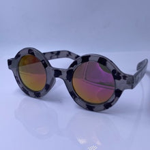 Load image into Gallery viewer, POINDEXTER B/W PRINT SUNGLASSES W/RAINBOW LENSES - NWT
