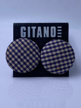 Load image into Gallery viewer, Round Plaid Vintage Gitano Earrings: VINTAGE
