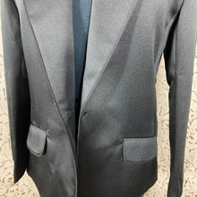 Load image into Gallery viewer, Black Sateen Blazer: Size 14 (Imperfect)
