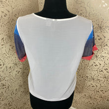 Load image into Gallery viewer, Clear Sequins Overlay Top w/Rainbow Colors: Size L (Fixer Upper/Imperfect)
