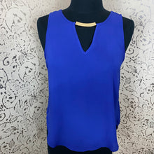 Load image into Gallery viewer, Deep Blue/Purple Blouse with Draped Back: Medium
