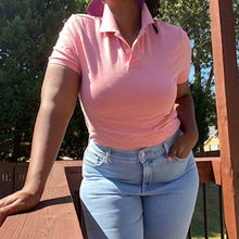 Load image into Gallery viewer, PINK POLO-TYPE SHIRT: Size Small/Petite
