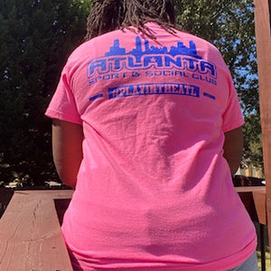 PINK/BLUE ATLANTA T-SHIRT: Size Medium