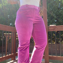 Load image into Gallery viewer, PLUM/PINK LIGHT CORDUROY SLACKS: Size 14
