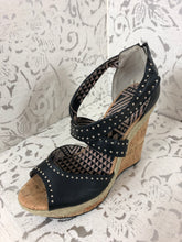 Load image into Gallery viewer, JESSICA SIMPSON CORK WEDGES W/STUDS: Size  8.5 (Imperfect)
