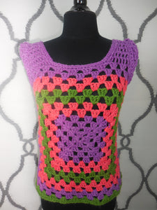 HANDMADE CROCHET SWEATER - SIZE SMALL