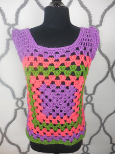 HANDMADE CROCHET SWEATER - SIZE SMALL