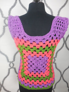 HANDMADE CROCHET SWEATER - SIZE SMALL