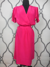 Load image into Gallery viewer, VINTAGE SILKY WRAP DRESS - SIZE SMALL
