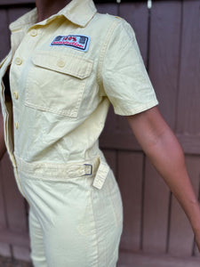 MOTORSPORTS-INSPIRED CANARY JUMPSUIT: Size - Medium